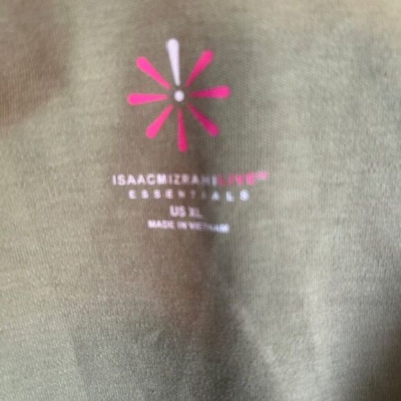 Isaac Mizrahi Essential Pima Convertible Green 3/4 sleeves Topper, size XL - Picture 4 of 6